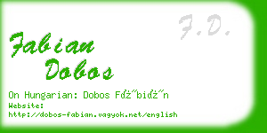 fabian dobos business card